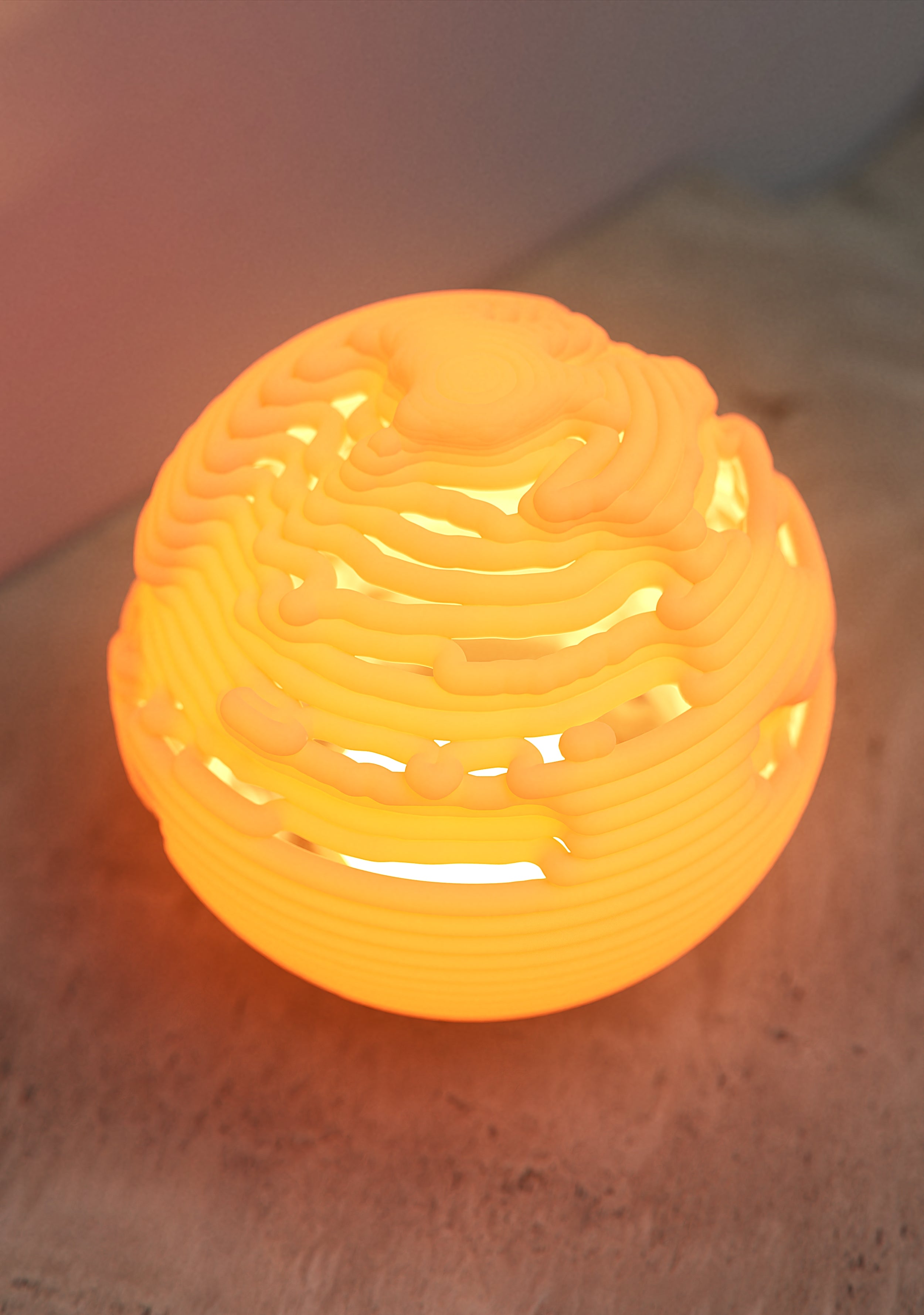 O13-s Erosion Sculpted Mini Lamp