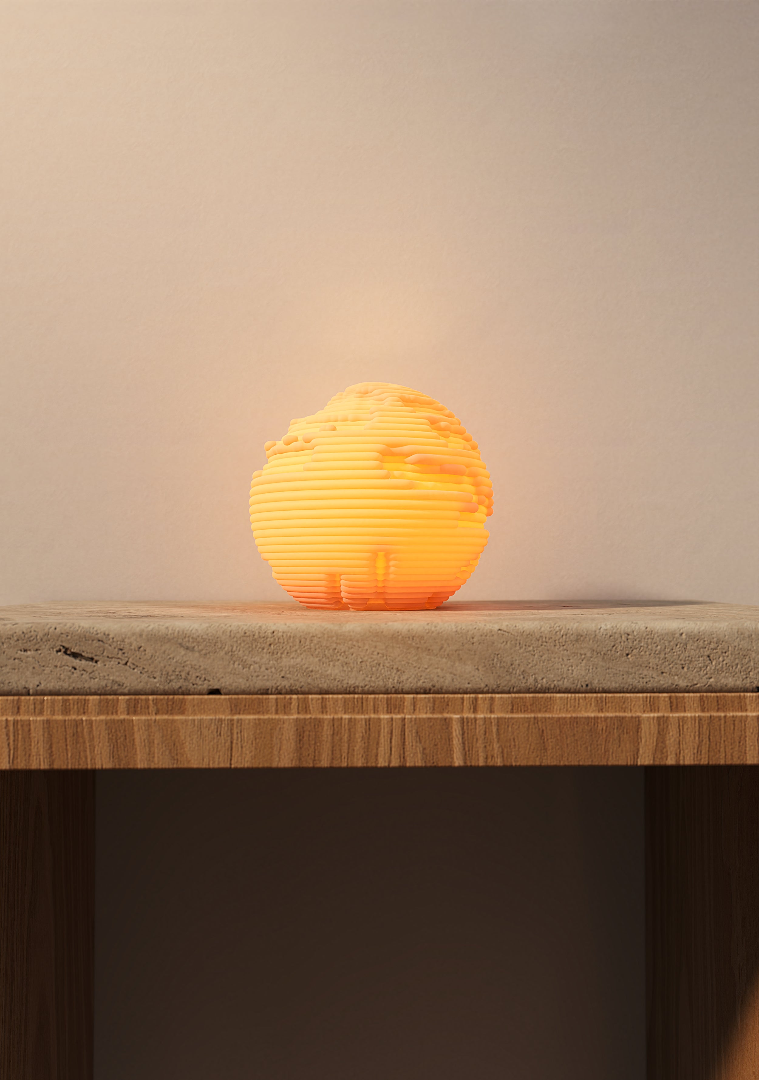 O13-s Erosion Sculpted Mini Lamp