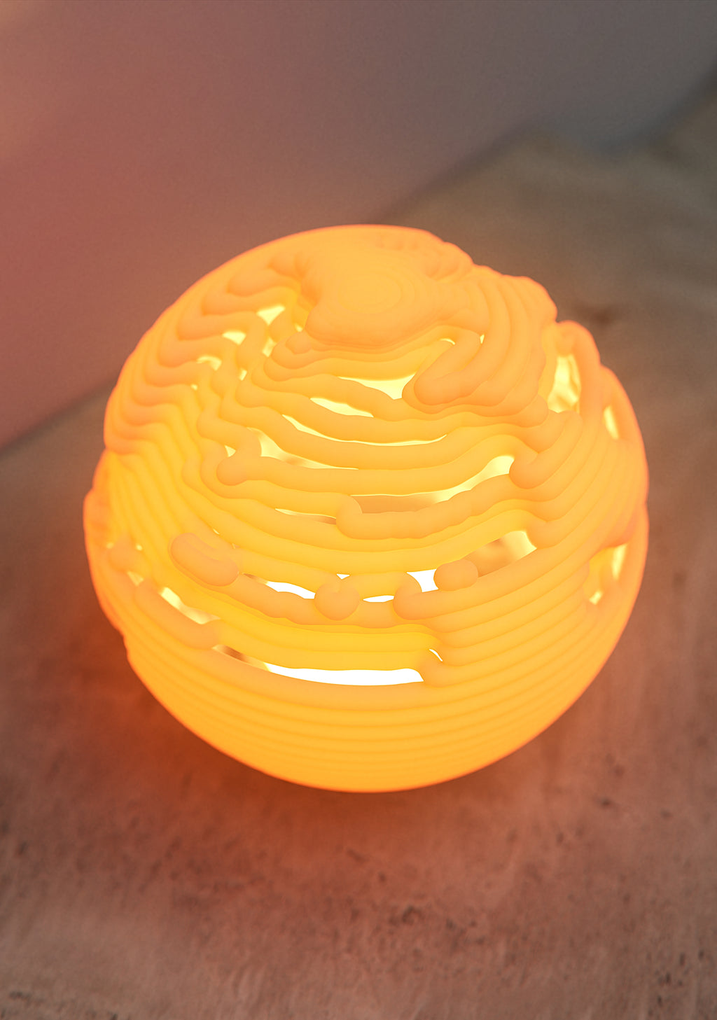 O13-s Erosion Sculpted Mini Lamp