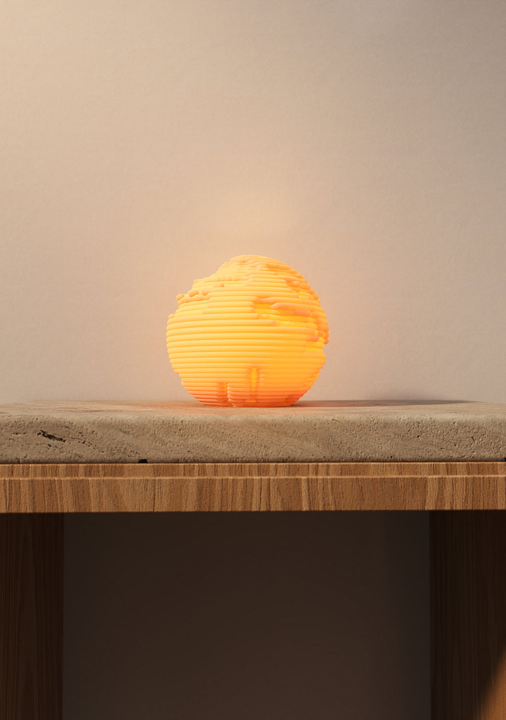 O13-s Erosion Sculpted Mini Lamp