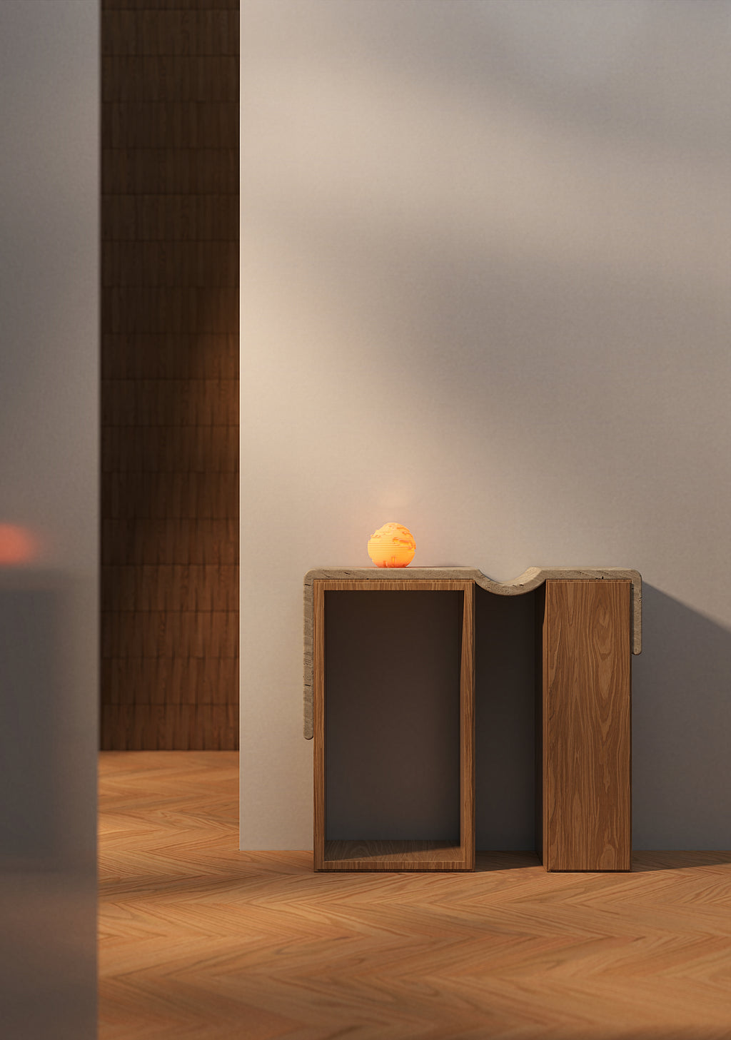 O13-s Erosion Sculpted Mini Lamp